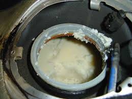 gelled diesel in a receptacle