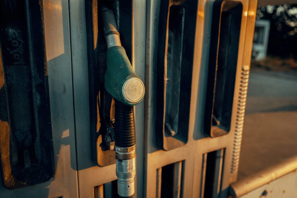 Close-up gas pump nozzle
