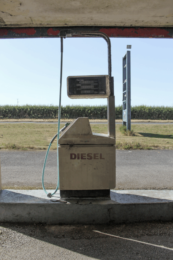 Old diesel fuel dispenser
