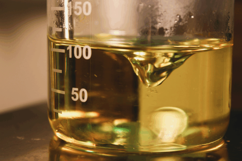 Diesel fuel in a measuring jar