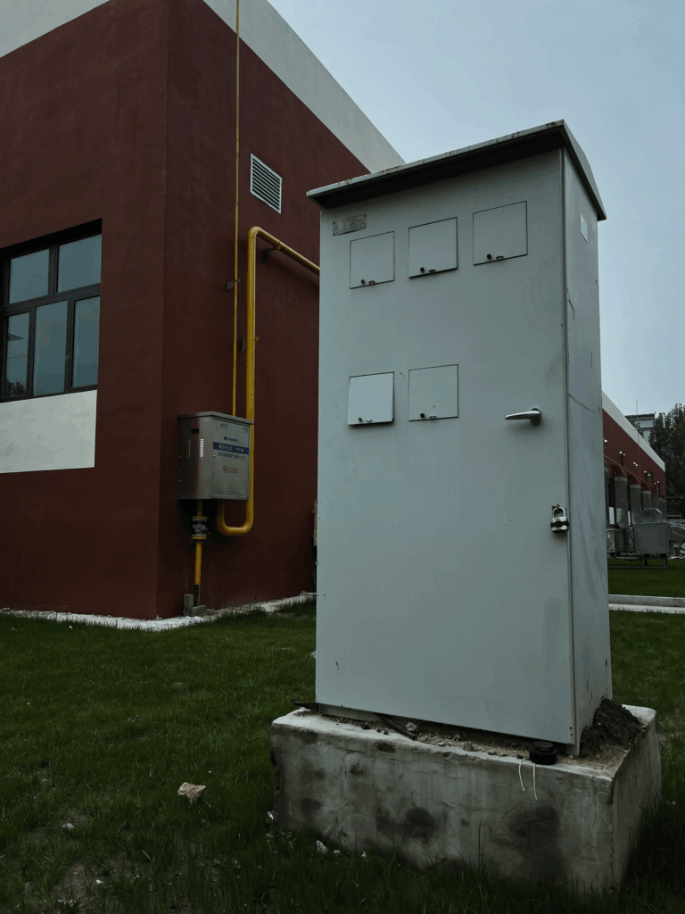 hospital control box on a pole