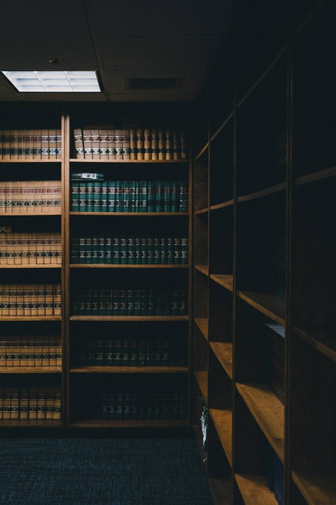 Books on a library shelf (1)