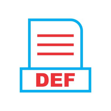 DEF file on isolated background