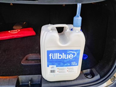 Cannister with DEF brand sticker