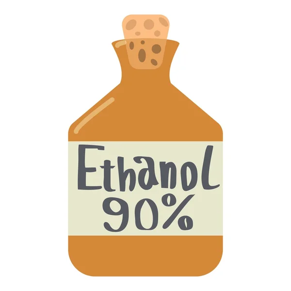 Illustrator of a bottle with an ethanol 90% label